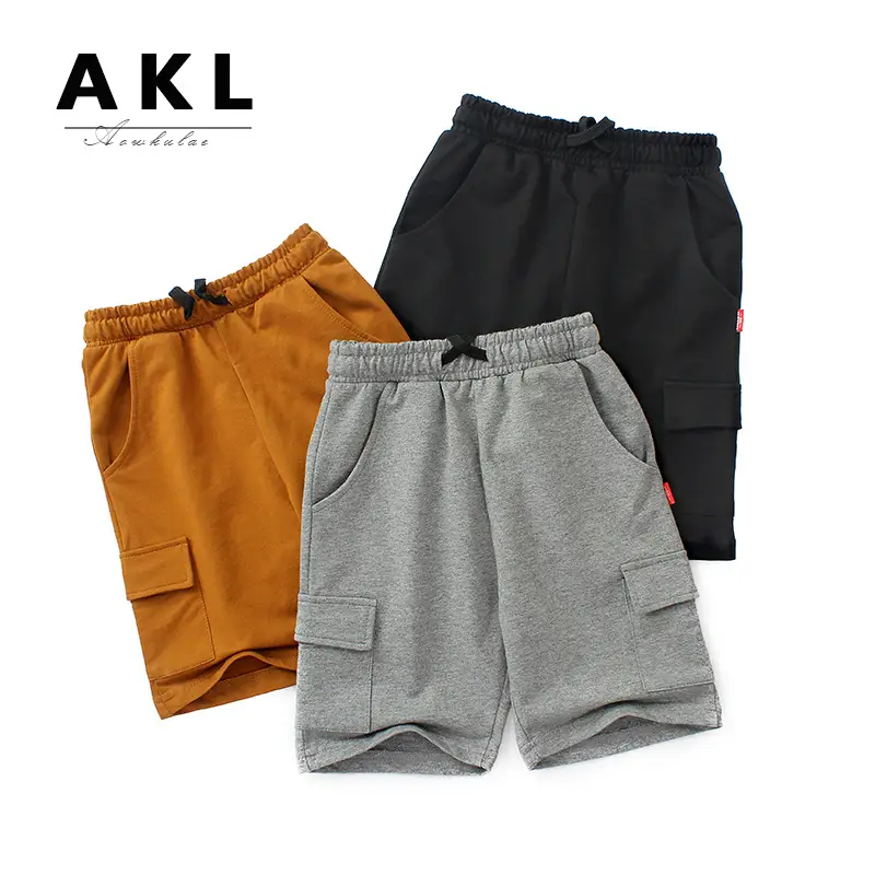 Children's Gray Cargo Shorts Large Summer Pants - Image 9