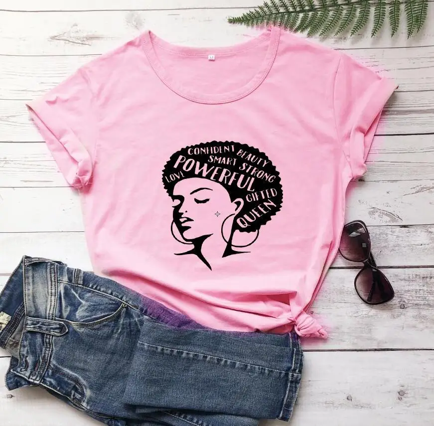 Confident Beauty T-Shirt with Smart Letter Design Grey - Image 13