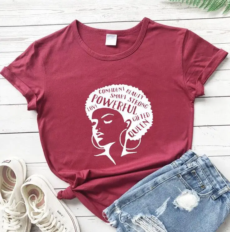 Confident Beauty T-Shirt with Smart Letter Design Grey - Image 8