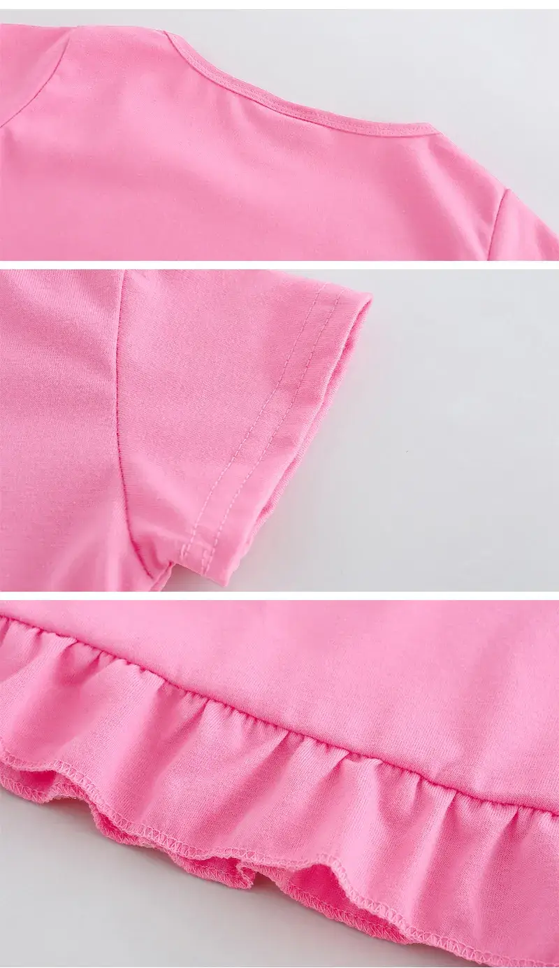 Children's Pink Ruffled Skirt T-Shirt OC1210 — feature 8