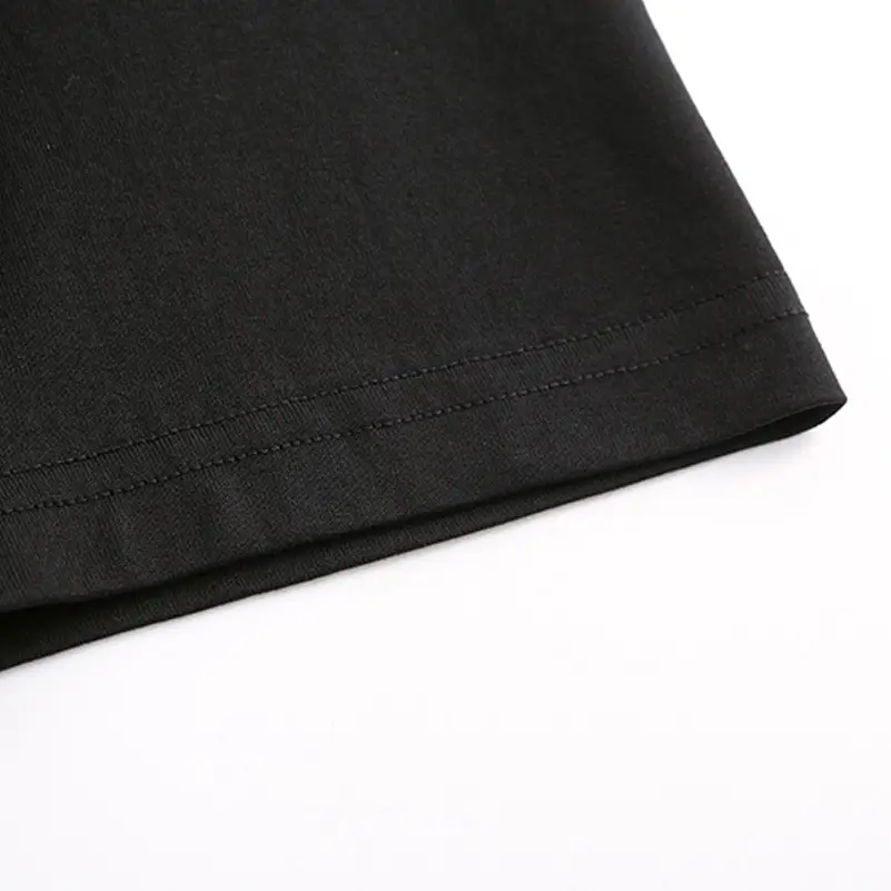 Black Unisex Cotton T-Shirt Round Neck Short Sleeve - Image 4