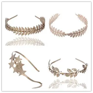 Kishitong New Leaf Crown Bridal Headband Rose Gold Silver — feature 23