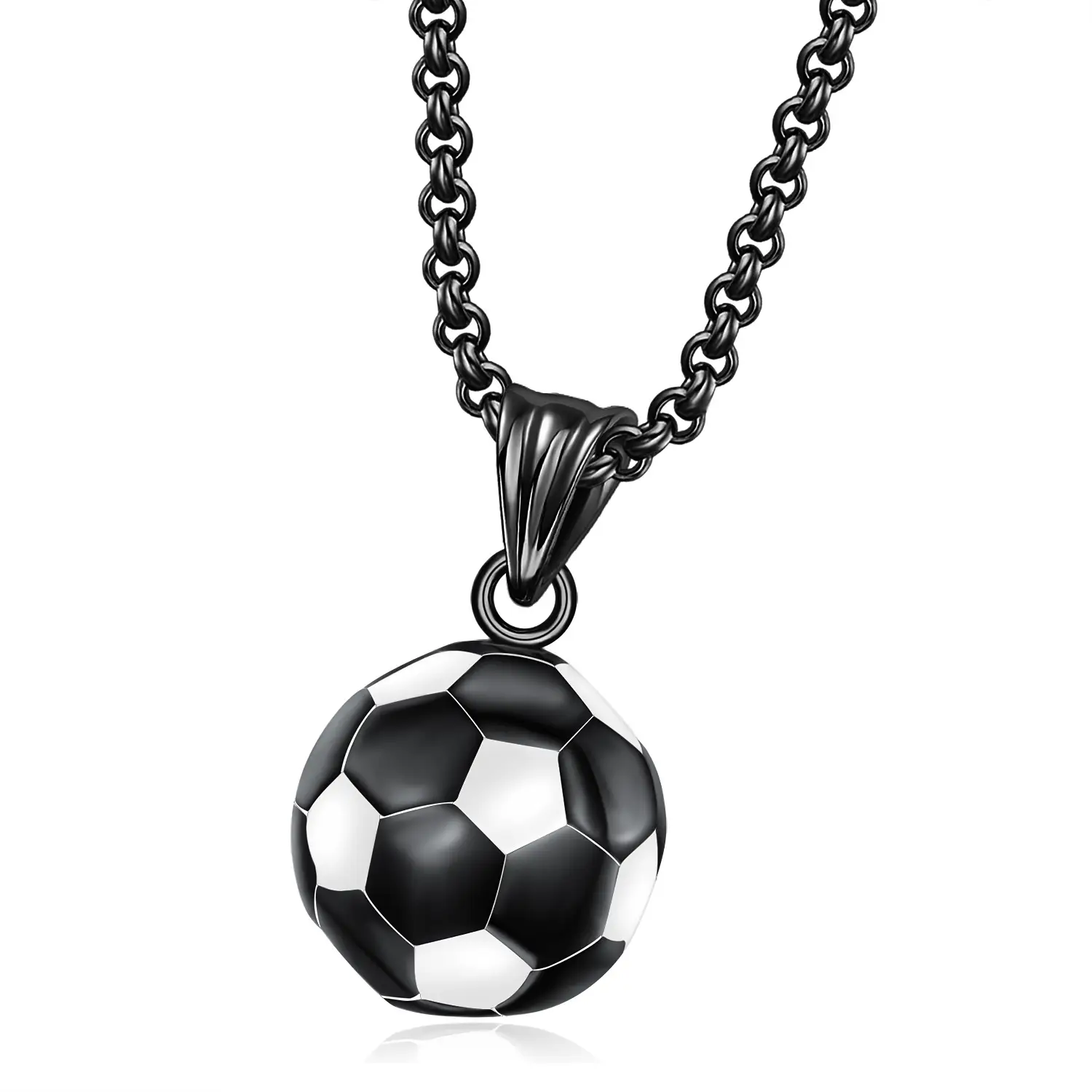 Golden Football Necklace for Men - Image 5