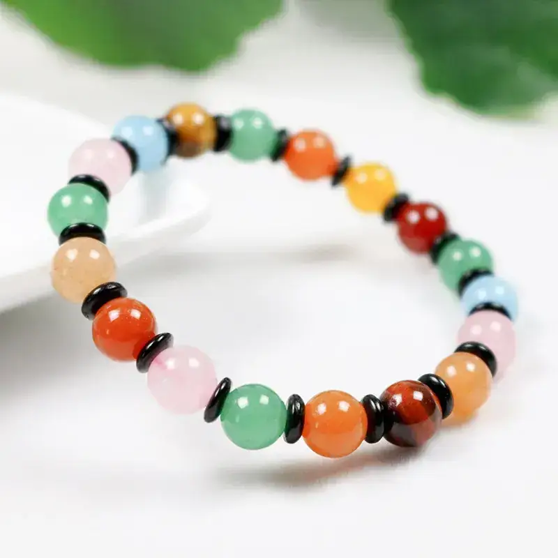 Natural Multi-Treasure Bracelet with Transfer Beads
