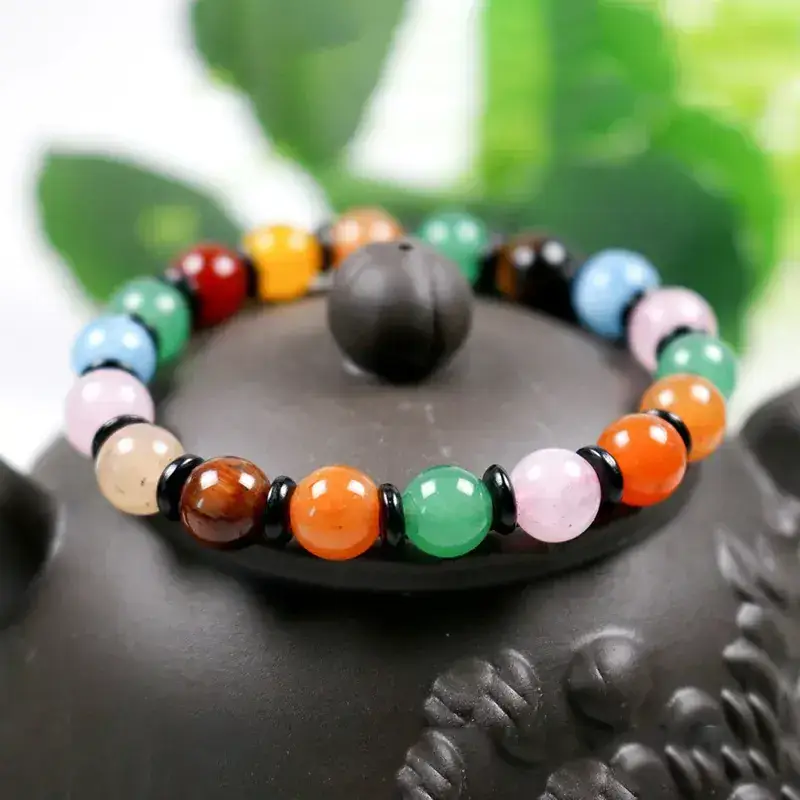 Natural Multi-Treasure Bracelet with Transfer Beads