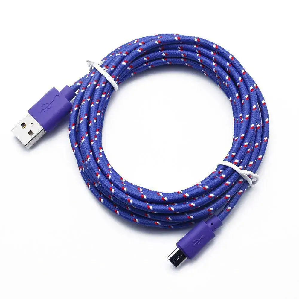 10 Color Nylon Braid Data Cable 1-3m - Image 3