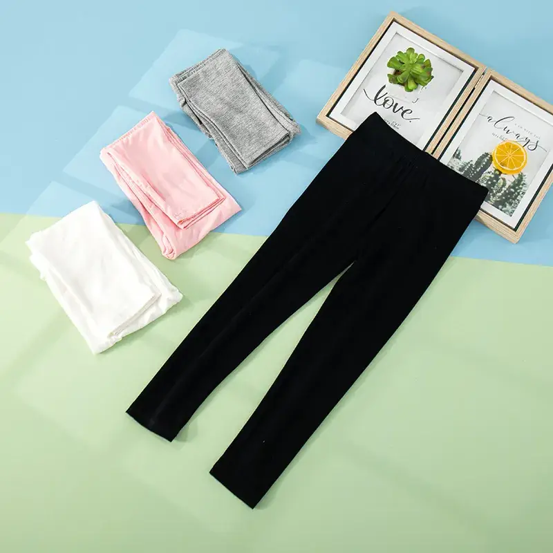 Children's Leggings Black Pink White Large - Image 7