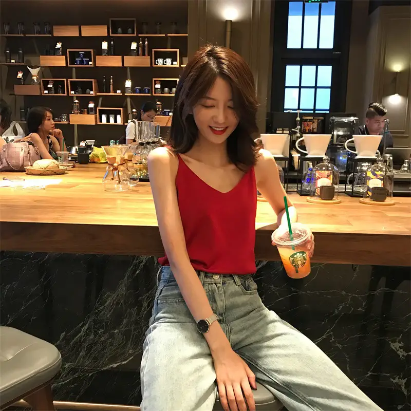 V-Neck Knitted Camisole Women Spring Summer 2025 - Image 7