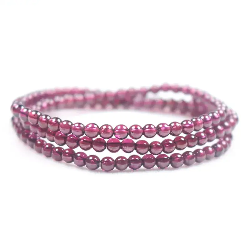 Natural Purple Tooth Black Garnet Multi-Circle Bracelet - Image 8