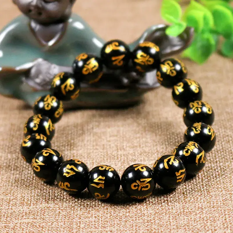 Mandarin Mandarin Obsidian Bracelet Black Gold - Image 3