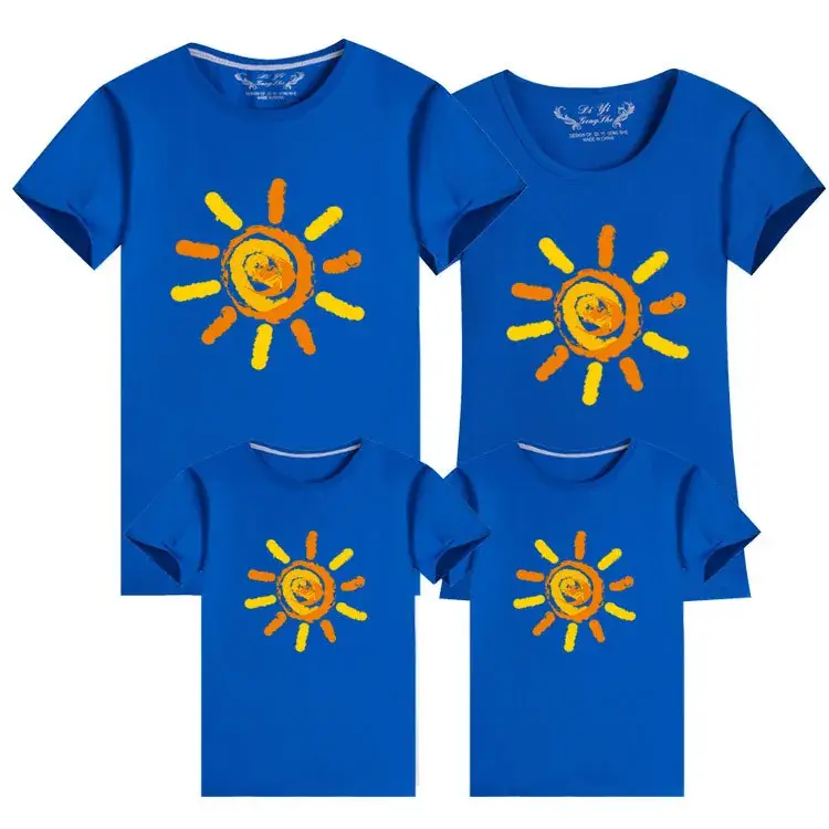 2024 Cotton Sun Print Parent Child Set Grey