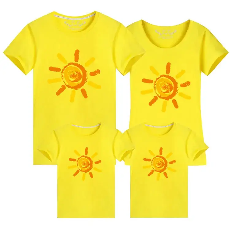 2024 Cotton Sun Print Parent Child Set Grey
