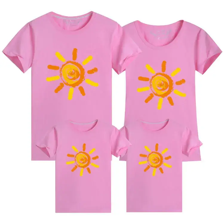 2024 Cotton Sun Print Parent Child Set Grey