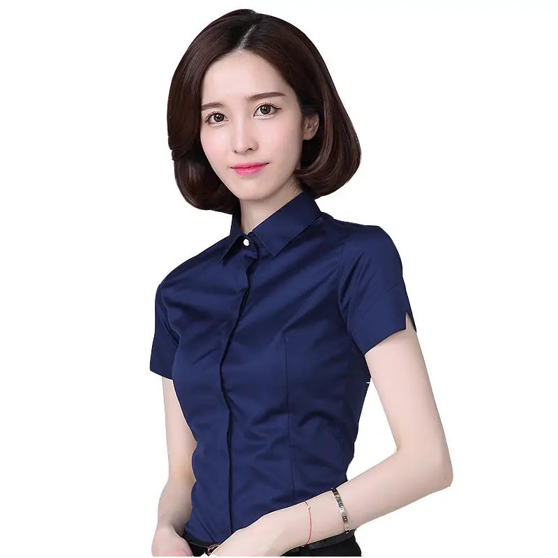 White Slim Fit Korean Style Shirt D2-706 - Image 16