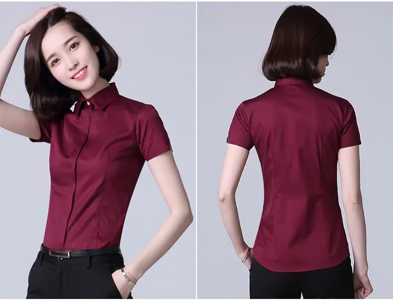 White Slim Fit Korean Style Shirt D2-706 — feature 13