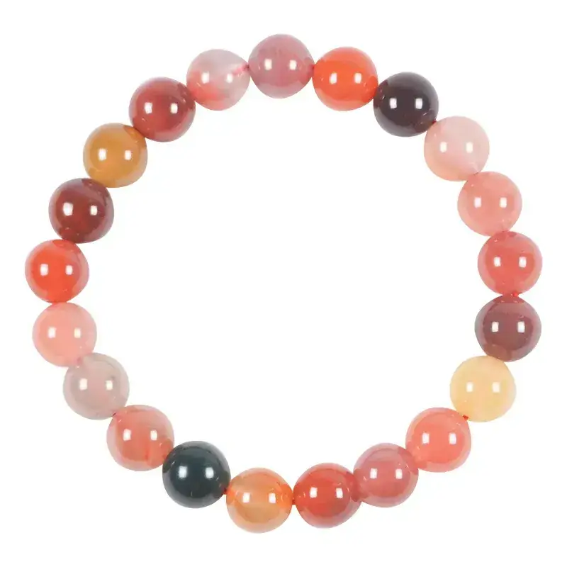 Natural Crystal Agate Bracelet Women Candy Color Single Ring
