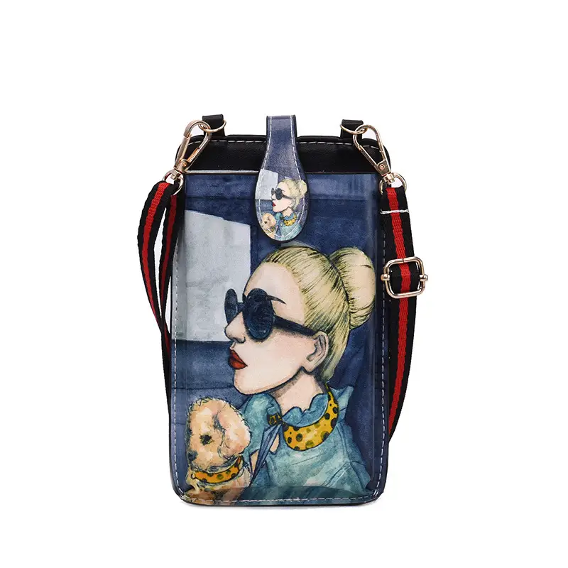 Retro Fox Print Crossbody Bag for Women - Image 2