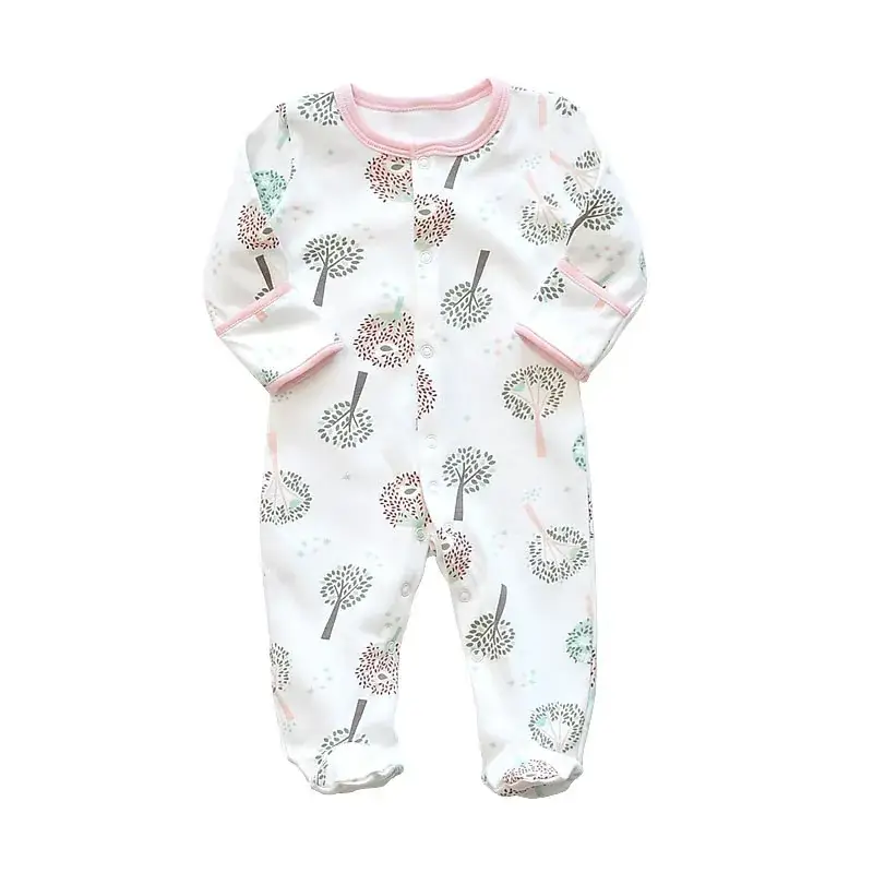 Baby Foot-Covering Cotton Jumpsuit with Hidden Button - Image 28