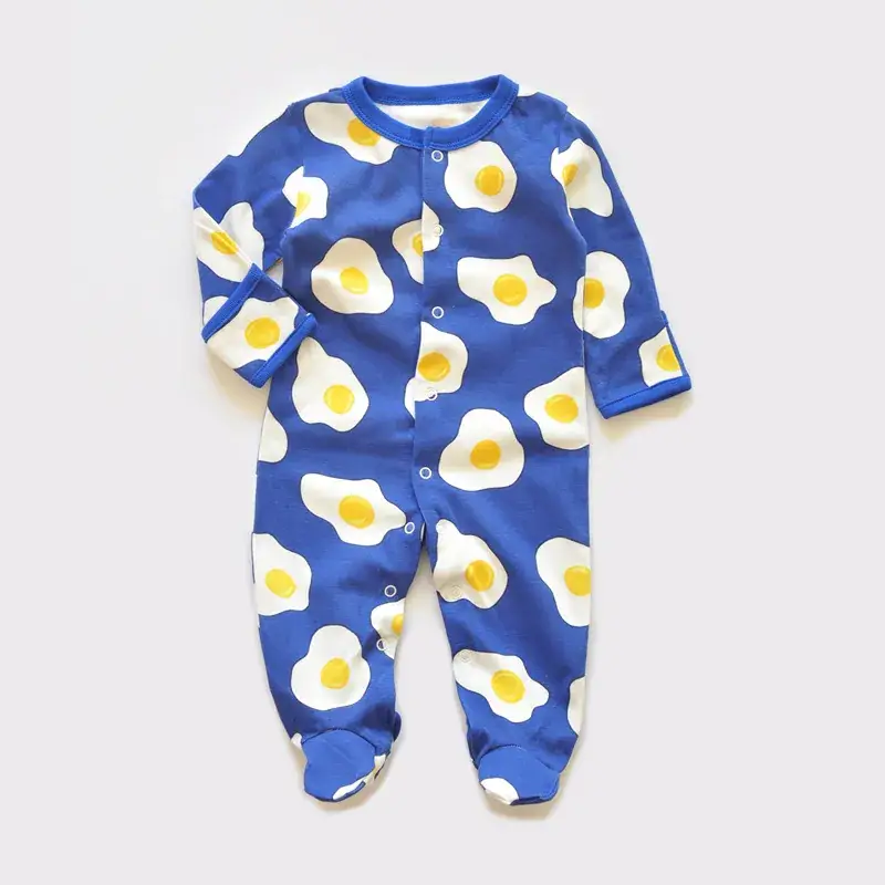 Baby Foot-Covering Cotton Jumpsuit with Hidden Button - Image 17