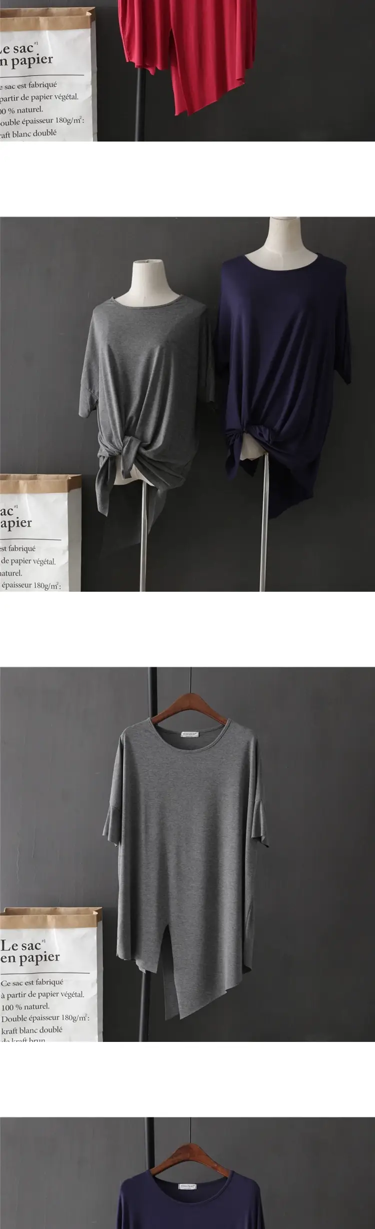 Women Black Draping T-Shirt Set 2025 — feature 10