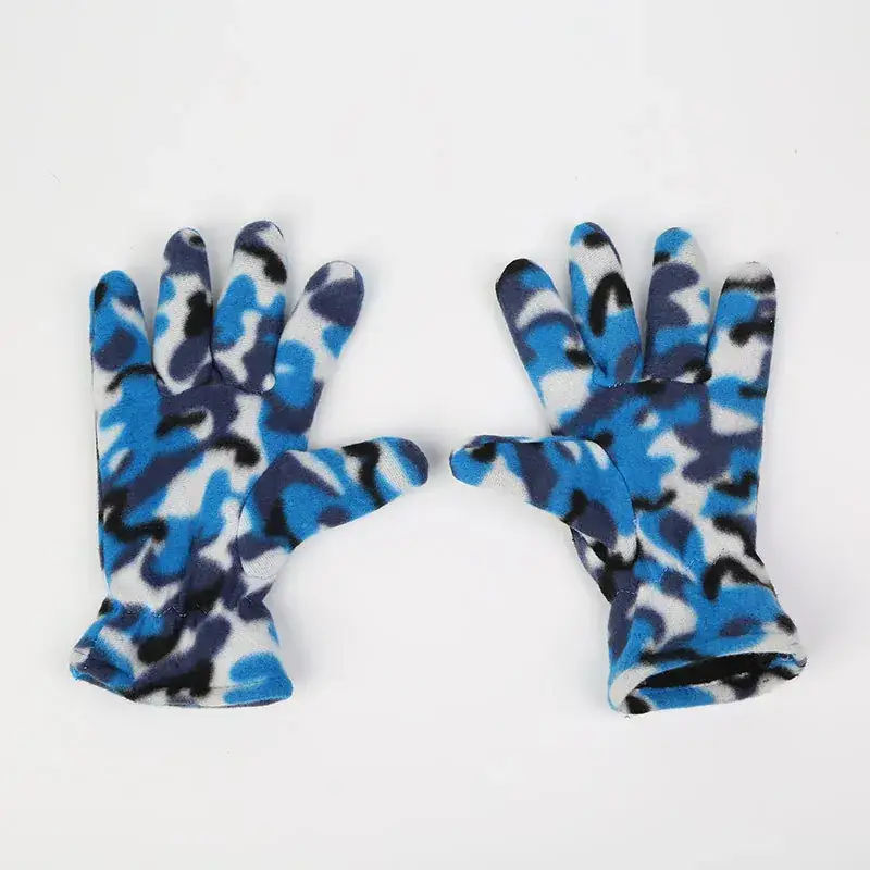 Camouflage Leopard Print Cold Proof Ski Gloves