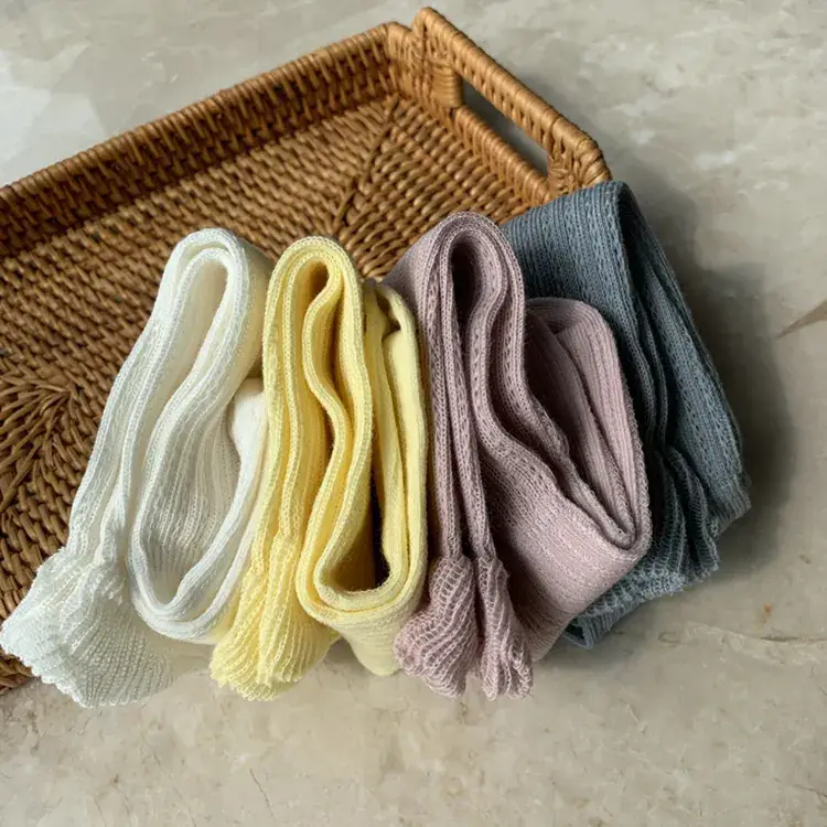 Light Yellow Boneless Mid-Tube Kids Socks - Image 7