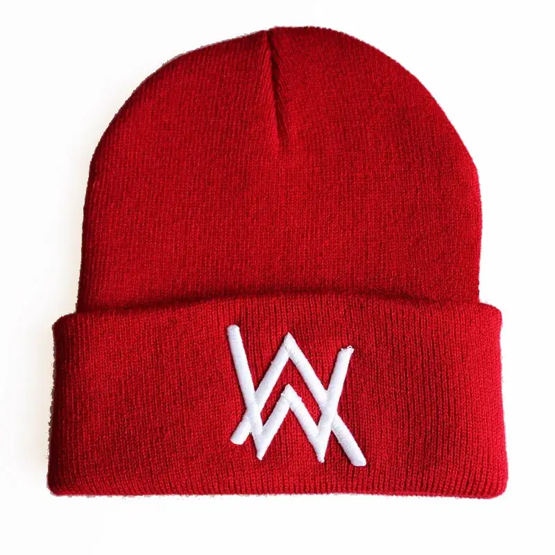 Red Winter Wool Hip Hop Embroidered Hat - Image 2