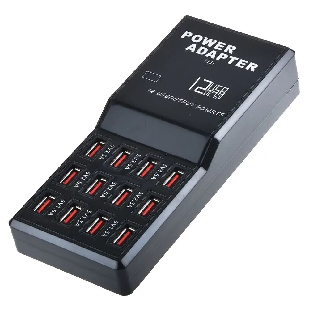 60W USB Fast Charger 12A 5V12A Vertical Travel Plug - Image 3
