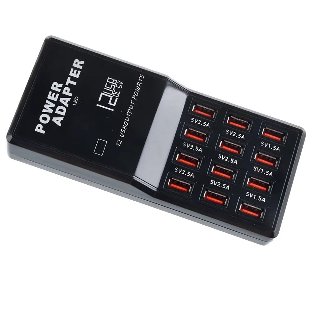 60W USB Fast Charger 12A 5V12A Vertical Travel Plug - Image 4