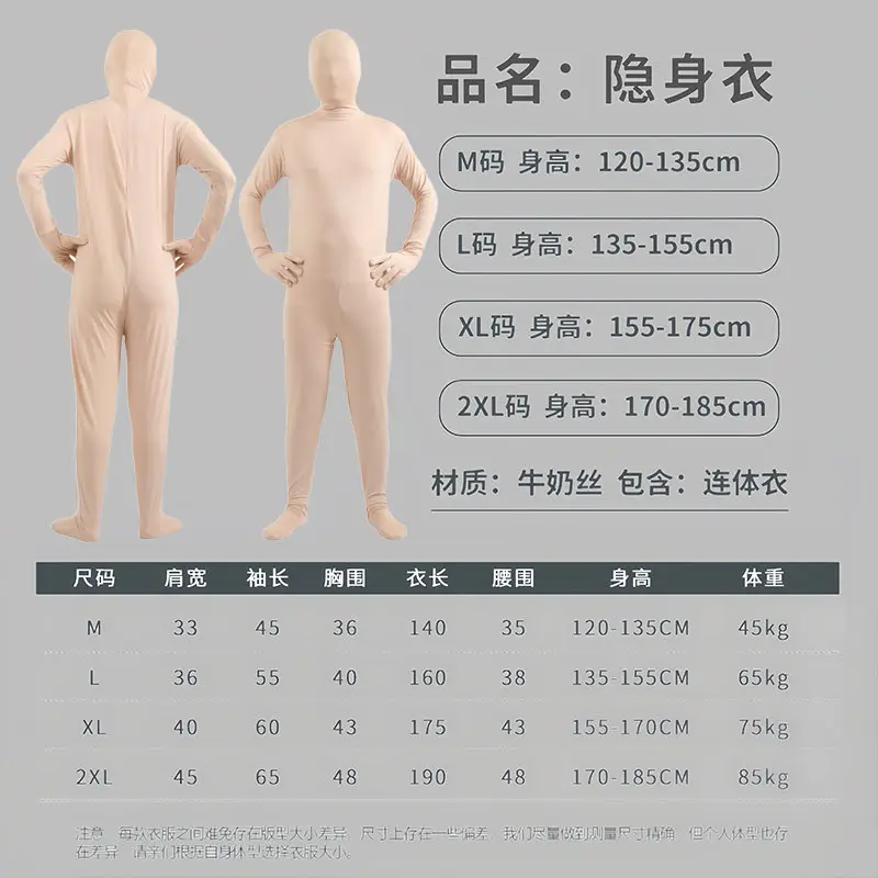 Halloween Adult Male Invisible One Piece Black - Image 10