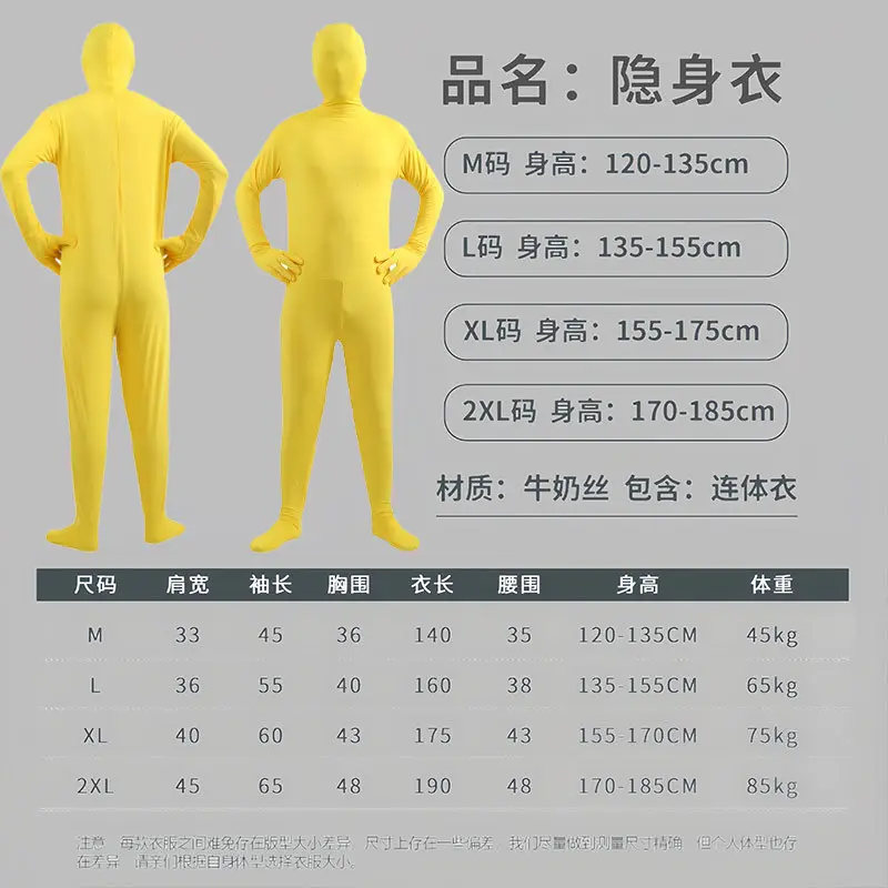 Halloween Adult Male Invisible One Piece Black - Image 2