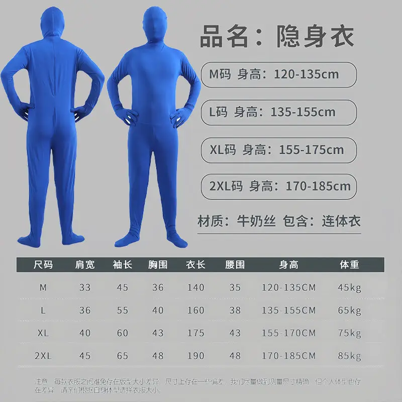 Halloween Adult Male Invisible One Piece Black - Image 7