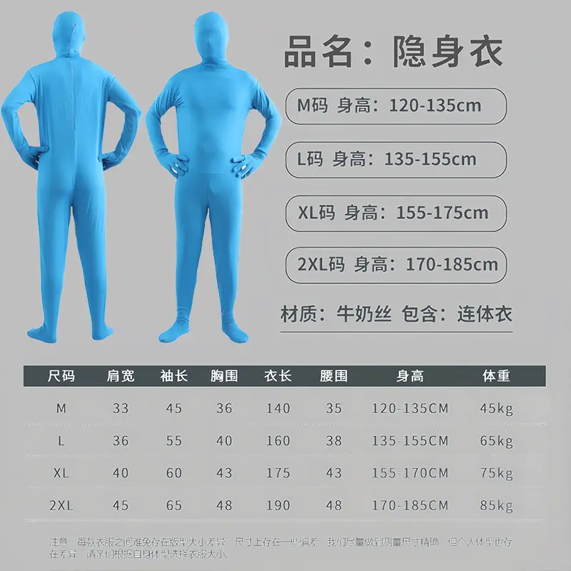 Halloween Adult Male Invisible One Piece Black - Image 8