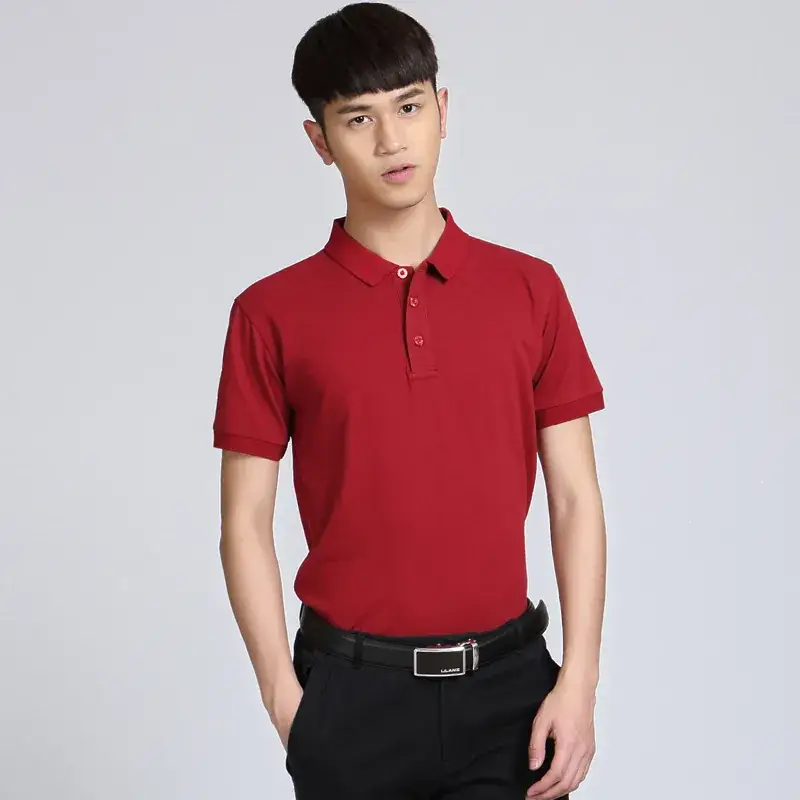 Men Blue Cotton Polo Shirt with Brand Tag - Image 17