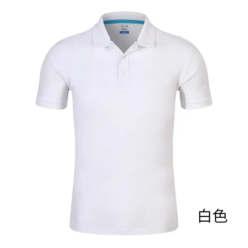 Men Blue Cotton Polo Shirt with Brand Tag - Image 2