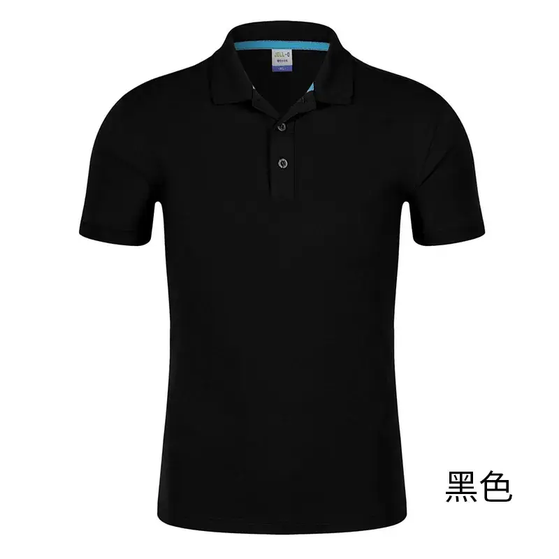 Men Blue Cotton Polo Shirt with Brand Tag - Image 4