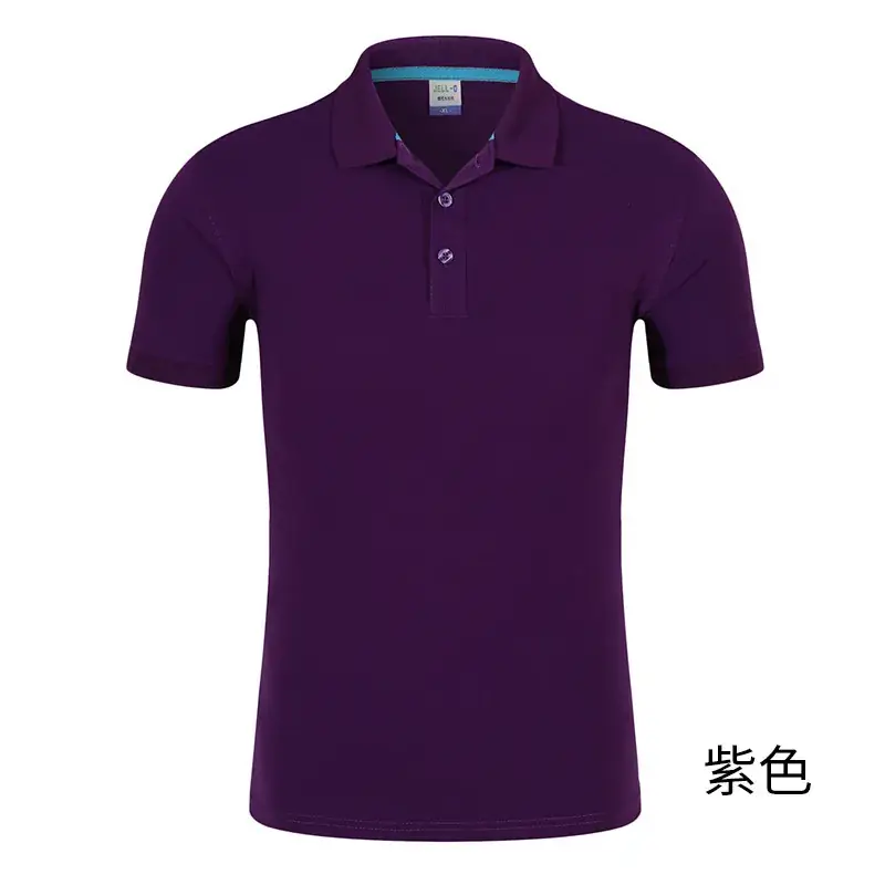 Men Blue Cotton Polo Shirt with Brand Tag - Image 5