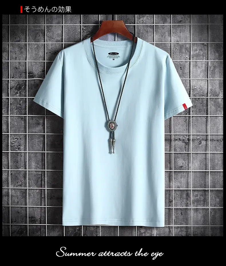 Men Grey Graphic T-Shirt Loose Fit Korean Style — feature 9