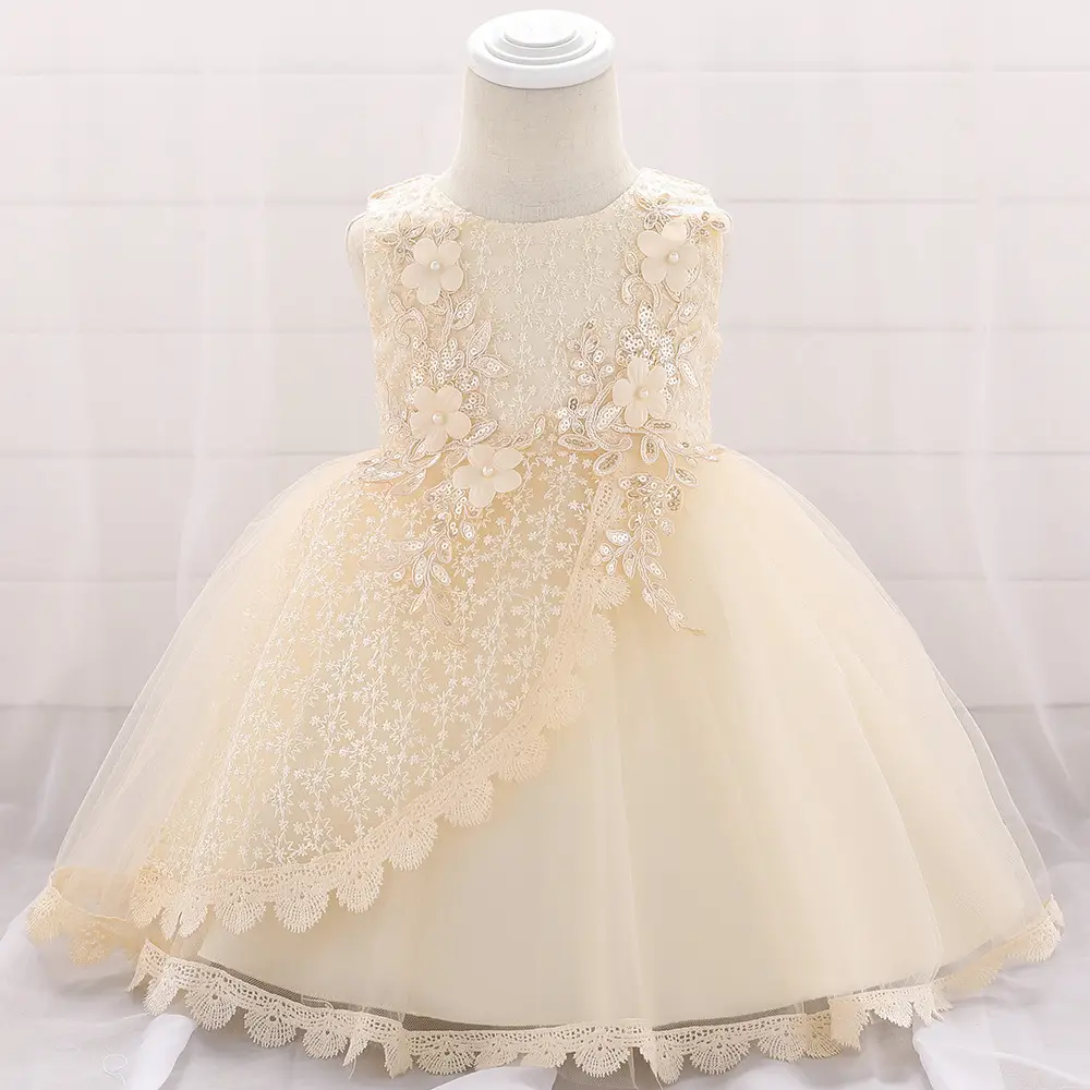 Blue Crossbody Embroidered Princess Dress for Girls
