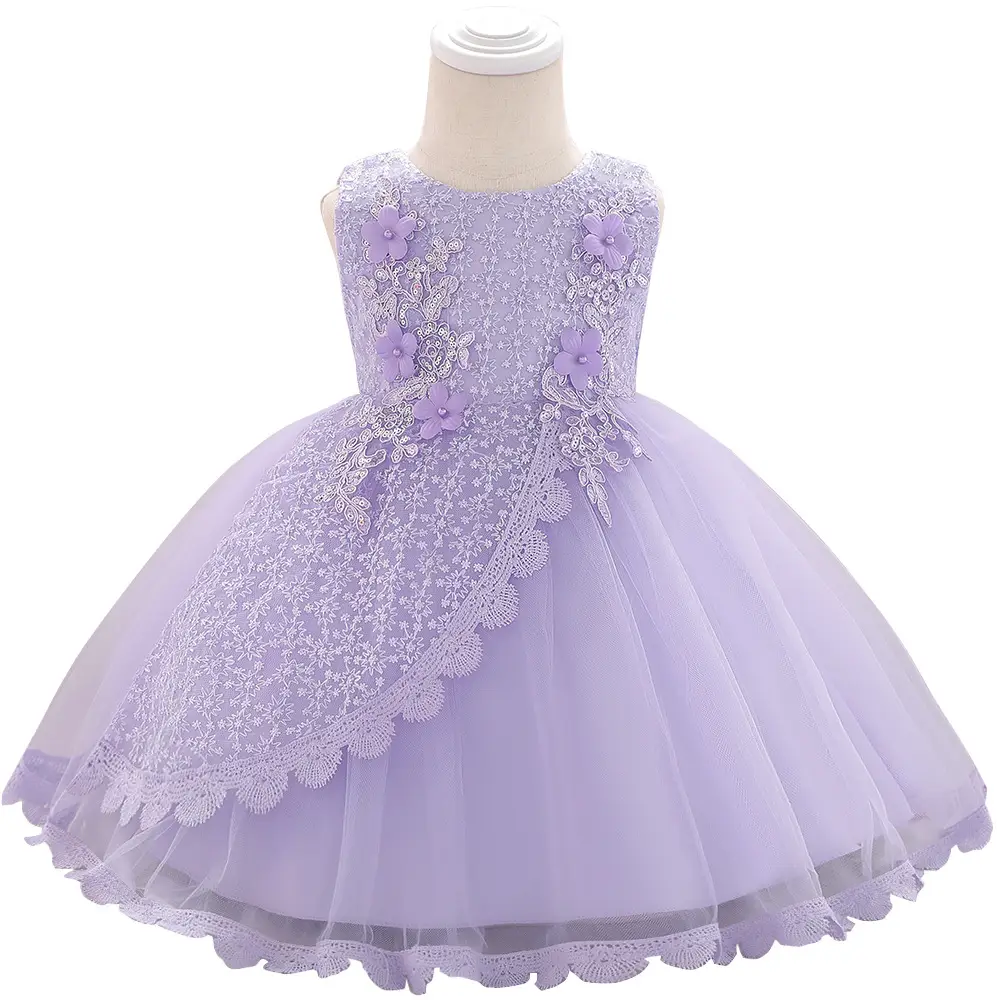 Blue Crossbody Embroidered Princess Dress for Girls