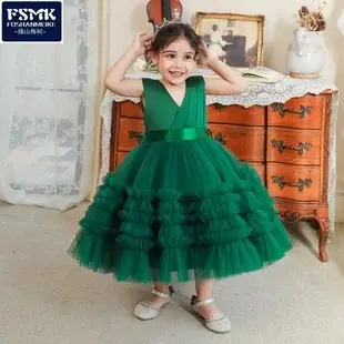 Blue Crossbody Embroidered Princess Dress for Girls — feature 12