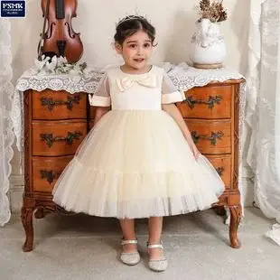 Blue Crossbody Embroidered Princess Dress for Girls — feature 22