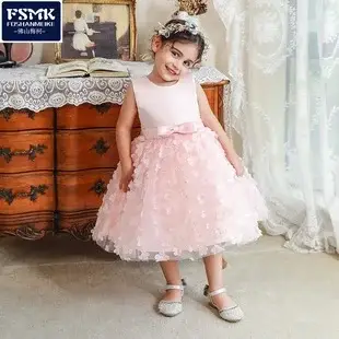 Blue Crossbody Embroidered Princess Dress for Girls — feature 24