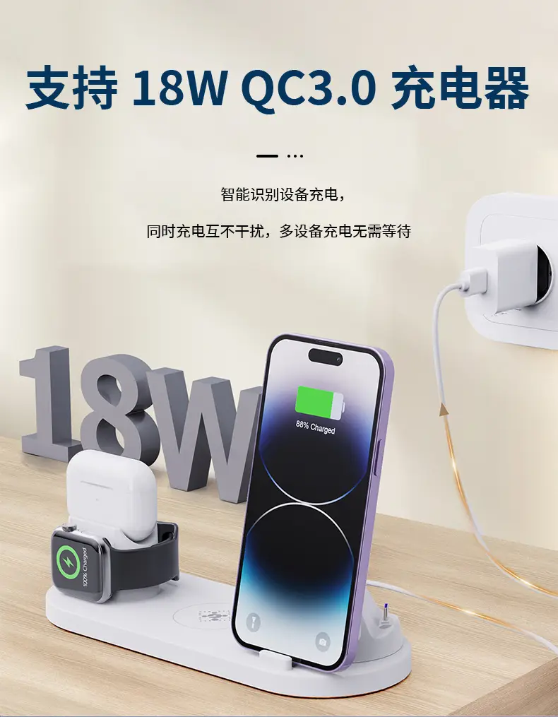 6-in-1 Wireless Earphone Charger & Phone Stand — feature 6