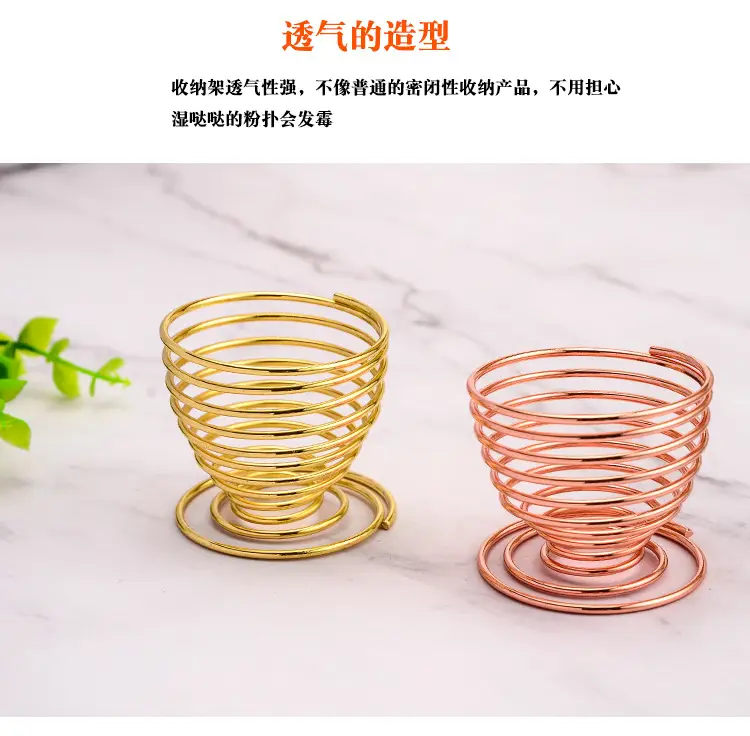 Copper Coil Egg Holder for Makeup & Storage — feature 22