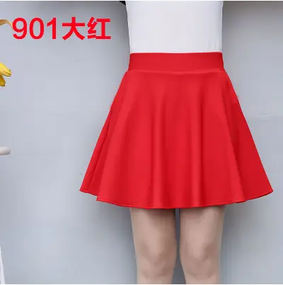 Red Puffy A-Line High Waist Skirt Large - Image 9
