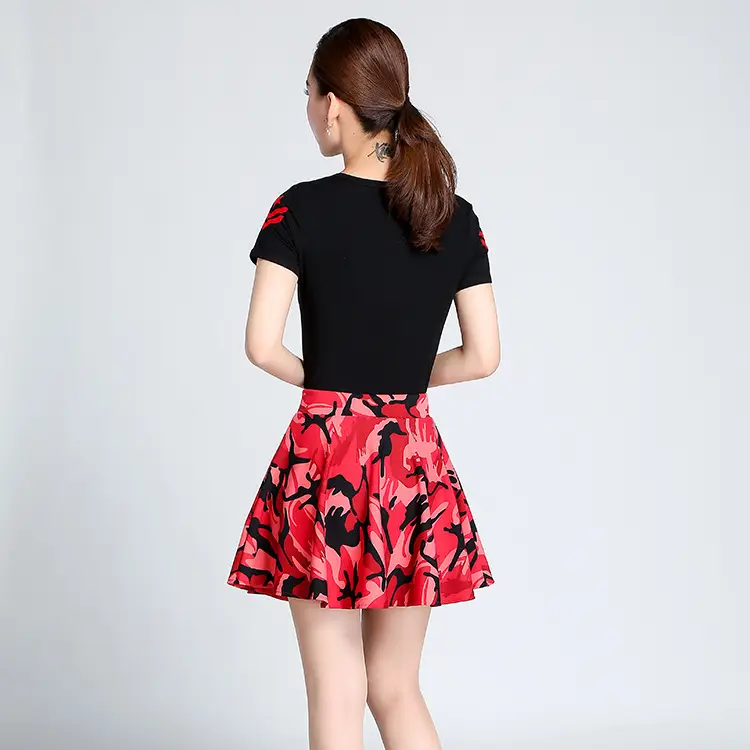 Red Puffy A-Line High Waist Skirt Large - Image 10