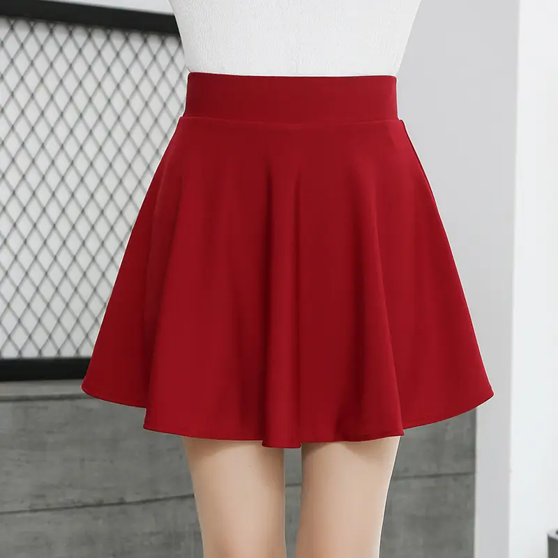 Red Puffy A-Line High Waist Skirt Large - Image 5