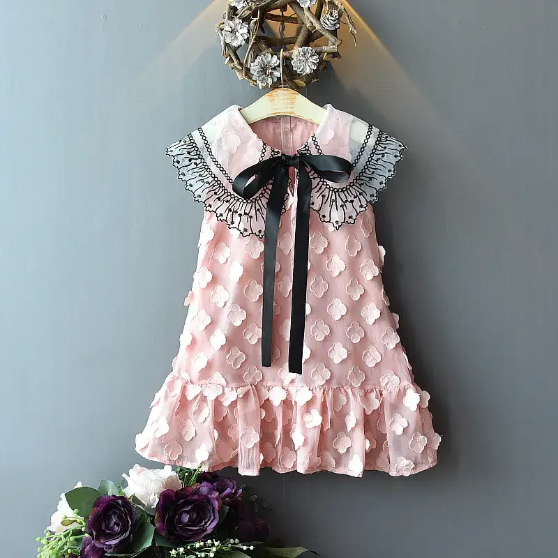 White Lace Princess Skirt Dress for Girls Summer — feature 2