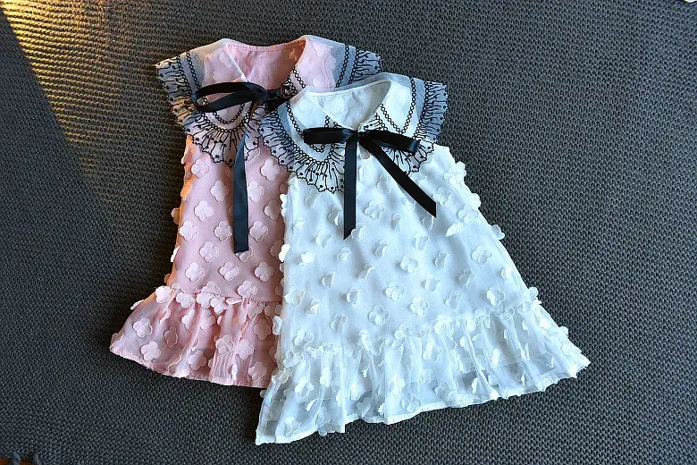 White Lace Princess Skirt Dress for Girls Summer — feature 6